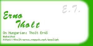 erno tholt business card
