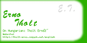 erno tholt business card